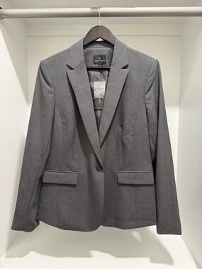 NEW Worthington one button size 14 blazer gray notched collar